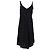 Vestido Reformation sin mangas con cuello en V en seda negra - vista 3