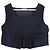Top corto con peplum Duchesse de seda azul marino de Miu Miu - vista 4