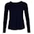 Theory Striped Long-Sleeve Top in Navy Blue and Black Viscose Cellulose fibre  ref.1347763