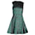 Dolce & Gabbana Mini-robe évasée sans manches en polyester vert métallisé  ref.1347769