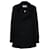 Saint Laurent Double-Breasted Short Coat in Black Wool  ref.1347894