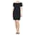 Jil Sander Black wide-neck dress - size UK 8 Cotton  ref.1347920