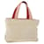 PRADA Hand Bag Canvas Beige Pink Auth 71008 Cloth  ref.1348078