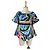Blusa 120% LINO in lino multicolore