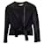 Saint Laurent Zipped Belted Cropped Jacket in Black Wool  ref.1348136