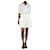 Chanel Vestido midi branco franzido na cintura - tamanho UK 6 Algodão  ref.1348165
