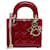 Dior Vermelho Mini Patente Cannage Lady Dior Couro Couro envernizado  ref.1348216