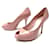 CHRISTIAN DIOR MISS PEEP TOE KCA SHOES078NIV PUMPS 39.5 LEATHER SHOES Pink Patent leather  ref.1348349