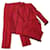 Tailleur pantalon en soie rouge Escada, Y2k costume femme  ref.1348445