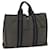 Hermès HERMES Fourre Tout MM Hand Bag Canvas Black Gray Auth 70871 Grey Cloth  ref.1348605