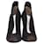 Gianvito Rossi Black Vamp Peep Toe Boots Suede  ref.1348757