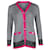 Chanel Colorblock Buttoned Sweater in Grey Wool  ref.1349853