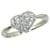 & Other Stories autre 18Bague en métal K Platinum Diamond Heart Ring en excellent état  ref.1349885