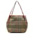 Burberry Nova Check Shadow Horse Canvas Leather Tote Bag in Very Good Condition Beige Cloth  ref.1349926