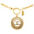 Chanel CC Halskette mit rundem Anhänger, Metallhalskette in gutem Zustand  ref.1349945