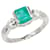 & Other Stories [LuxUness] Anel de platina, diamante e esmeralda, anel de metal em excelente estado  ref.1350127