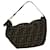 FENDI Zucca Canvas Hand Bag Brown Black Auth 72618 Cloth  ref.1350215
