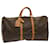 Louis Vuitton Keepall 55 Marrone Tela  ref.1350567