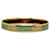 Green Hermès Narrow Enamel Bangle Costume Bracelet Metal  ref.1350799