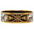 Gold Hermès Wide Enamel Bangle Costume Bracelet Golden Metal  ref.1350802