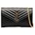 Black Saint Laurent Grain De Poudre Cassandre Envelope Wallet on Chain Crossbody Bag Leather  ref.1350854