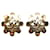Gold Chanel CC Clip On Earrings Golden Gold-plated  ref.1350892