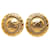 Clipe Chanel CC dourado em brincos Banhado a ouro  ref.1350893