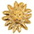 Broche tête de lion Chanel dorée Métal  ref.1350933