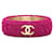 Pulsera de disfraz tipo brazalete de tweed CC Chanel rosa Metal  ref.1350935