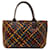 Braune, mittelgroße, mehrfarbige Cabat-Einkaufstasche aus Intrecciato von Bottega Veneta Leder  ref.1350951