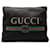 Bolso clutch de cuero con logo Gucci Gucci negro  ref.1350966