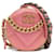 Chanel 19 Chanel rosa 19 Clutch redonda de pele de cordeiro com bolsa de corrente Couro  ref.1351080