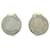 Silver Chanel Round Logo Clip On Earrings Silvery  ref.1351089