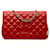 Wallet On Chain Portefeuille en cuir d'agneau Chanel Diamond CC rouge sur sac à bandoulière chaîne  ref.1351128