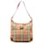 Tan Burberry Haymarket Check Shoulder Bag Camel Leather  ref.1351154