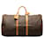 Keepall marrom do monograma Louis Vuitton 55 Mala de viagem Couro  ref.1351229