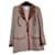 Chanel tweed jacket Beige Light brown Silk Cotton Cashmere Polyester Wool Nylon Lycra  ref.1351470
