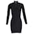 Mini abito con collo a lupetto e logo Balenciaga in nylon nero  ref.1351610