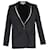 Stella Mc Cartney Stella McCartney Blazer com acabamento contrastante em lã preta Preto  ref.1351649