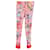 Pantalones con estampado floral de serpiente Gucci en seda rosa  ref.1351657