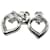 & Other Stories LuxUness Pt900 Platinum Diamond 0.08ct Heart Motif Stud Earrings Metal Earrings in Pristine Silvery  ref.1351674