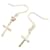 & Other Stories Luxuosidade 18K Cross Dangle Brincos Brincos de metal em bom estado Dourado  ref.1351783