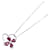 & Other Stories K14WG White Gold Ruby Diamond Flower Pendant Necklace in Great Condition Silvery Metal  ref.1351789