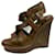 Bottega Veneta Inteccriato wedges in tan leather Brown  ref.1351878