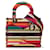 Dior Multi Medium Canvas Senhora D-Lite Multicor Lona Pano  ref.1351953