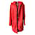 Manteau peau lainée Paule Ka Cuir Fausse Fourrure Rose Rouge  ref.1352052