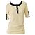 Top Gucci in cashmere crema a maniche corte M Beige