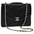 CHANEL Handtasche mit Drehverschluss und V-Stich aus Lammleder, schwarz, CC Auth yk11929EIN  ref.1352159