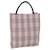 BURBERRY Nova Check Hand Bag Canvas Pink Auth 72132 Cloth  ref.1352174