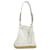PRADA Mesh Shoulder Bag Nylon White Yellow Auth 72589  ref.1352185